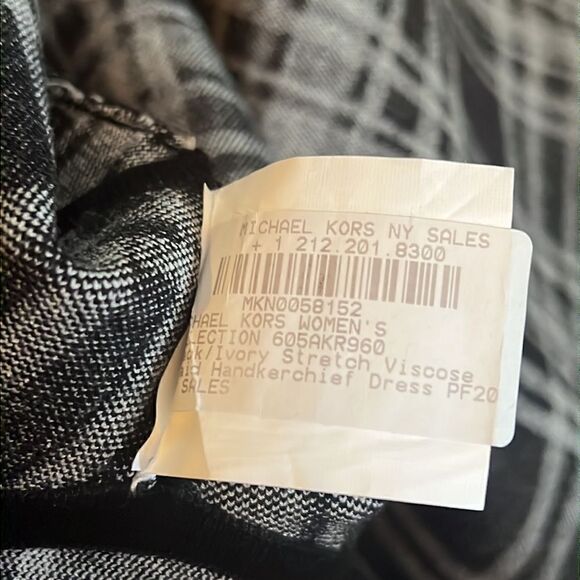 MICHAEL KORS COLLECTION Double-Knit Plaid Handkerchief Dress XS - Picture 8 of 9